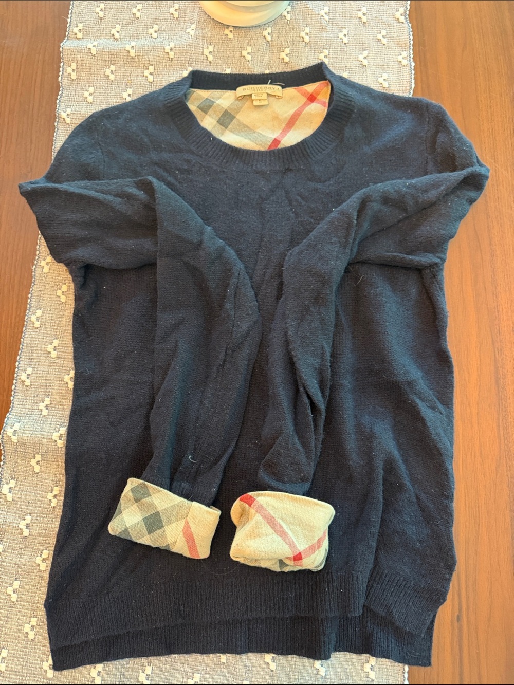 Burberry Navy Crewneck Sweater vintage